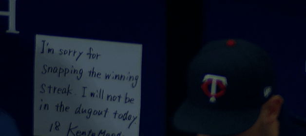Twins to Maeda: Thanks for not showing up