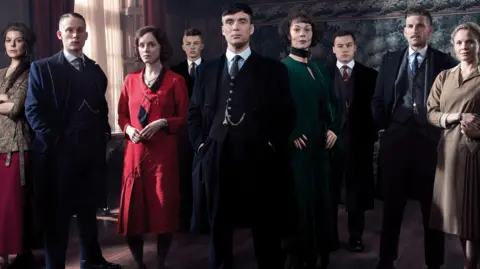 Alamy Pemeran Peaky Blinders berpose untuk difoto