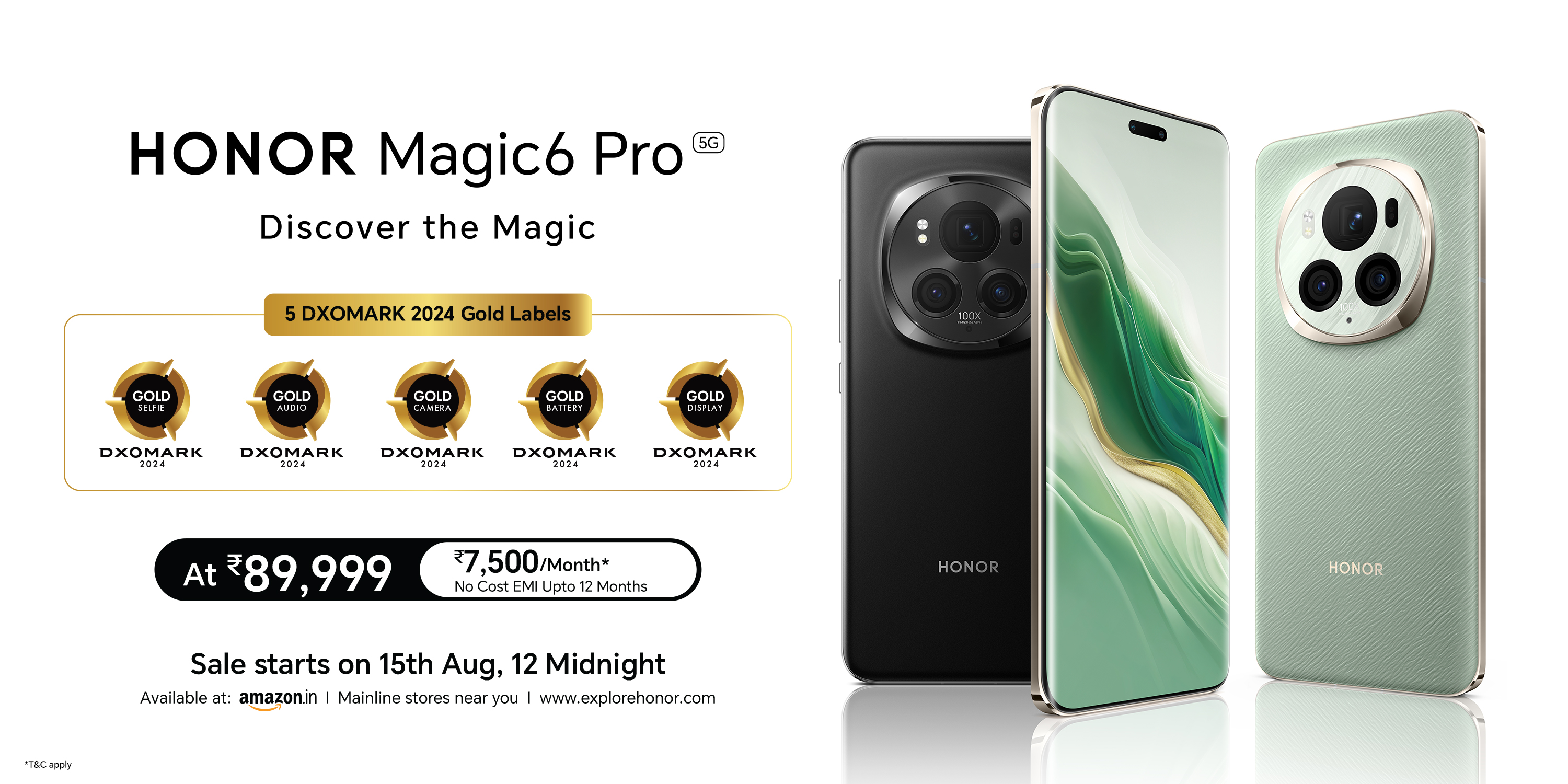 Honor Magic 6 Pro akan tersedia untuk dibeli mulai 15 Agustus.