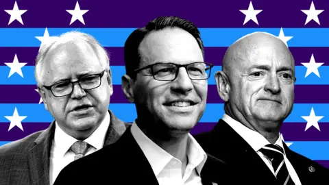 BBC Tim Walz, Josh Shapiro, Mark Kelly