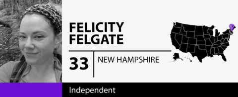 Digambar oleh Felicity Felgate, seorang pemilih independen berusia 33 tahun dari New Hampshire