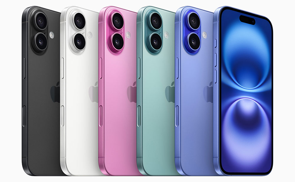 Pilihan warna iPhone 16: Hitam, Putih, Pink, Teal dan Ultramarine