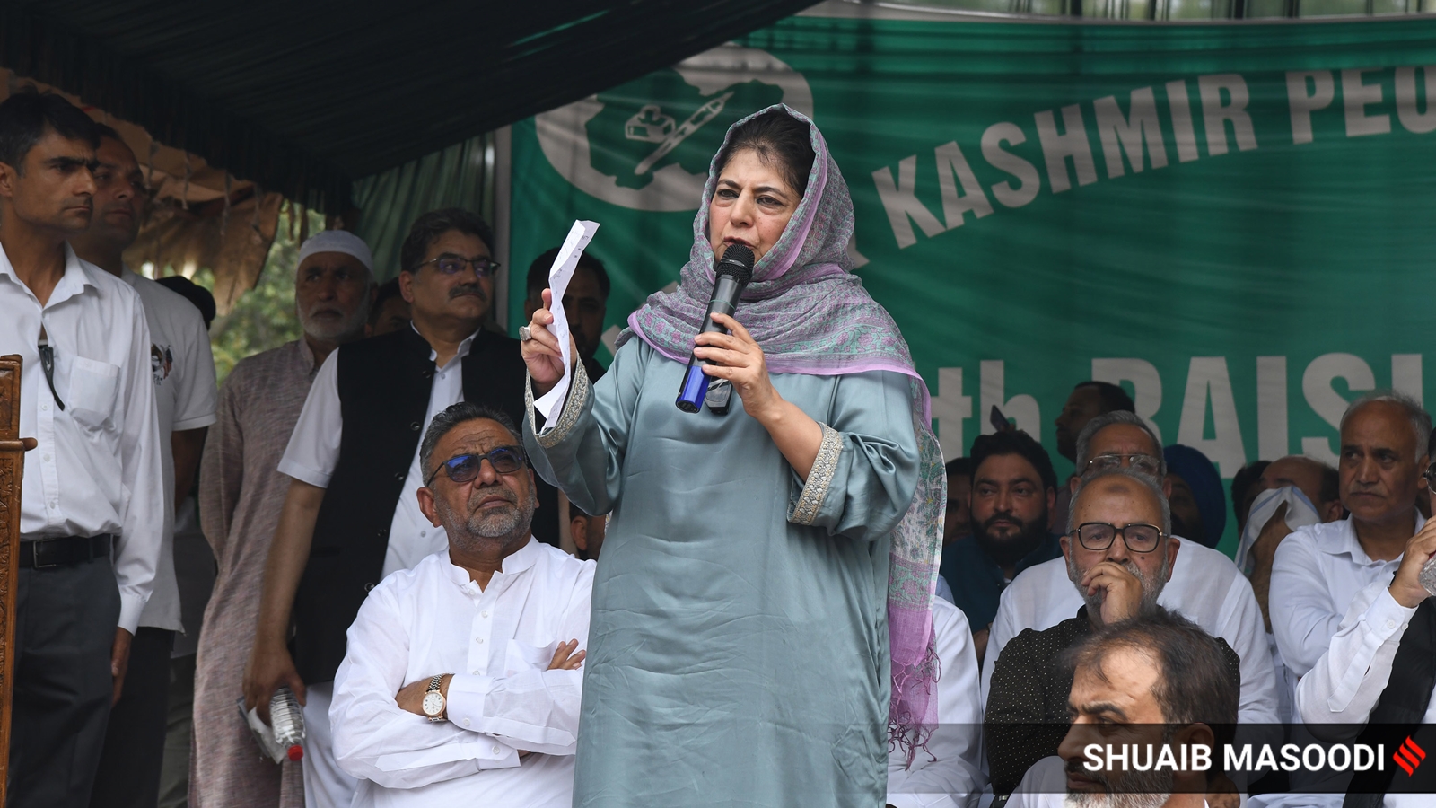 Presiden PDP dan mantan Ketua Menteri J&K Mehbooba Mufti. (Foto File Ekspres oleh Shuaib Masoodi)