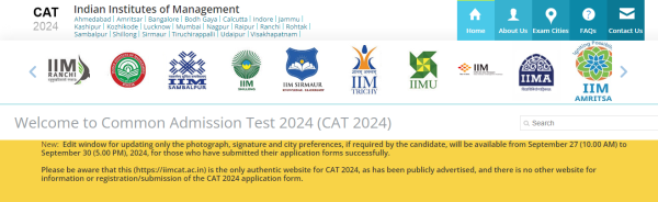 CAT 2024: IIM membuka jendela revisi hingga 30 September di iimcat.ac.in