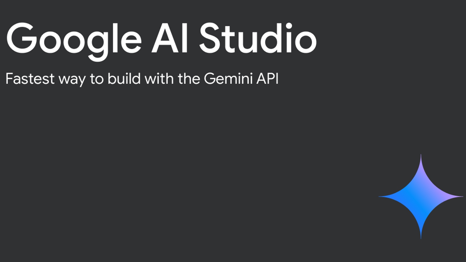 Google AI Studio