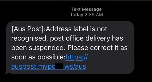Australia Post memperingatkan warga Australia bahwa mereka tidak akan pernah menanyakan rincian keuangan melalui tautan dari pesan