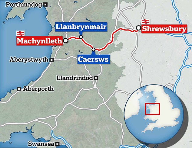 Network Rail mengatakan dua kereta yang terlibat adalah layanan Transport for Wales pukul 18.31 dari Shrewsbury ke Aberystwyth dan layanan Transport for Wales pukul 19.09 dari Macyhnlleth ke Shrewsbury.