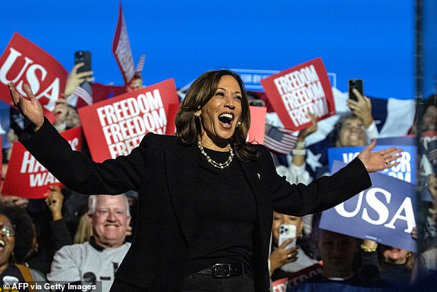 Wakil Presiden Kamala Harris pada rapat umum di Rankin, PA, di luar Pittsburgh