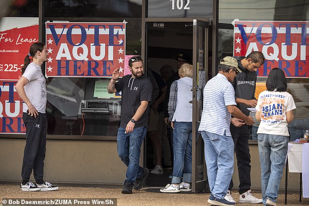 Tempat pemungutan suara di Austin Utara, Texas