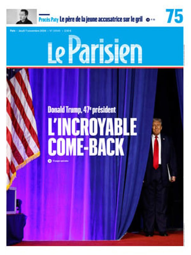 PRANCIS: Le Parisien menggambarkan kemenangan Trump sebagai 'kembalinya L'Incroyable' di halaman depannya