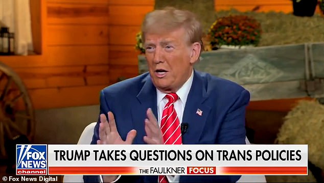 Donald Trump mengatakan kepada seorang wanita di balai kota Fox News pada hari Rabu bahwa rencananya untuk menangani “masalah transgender dalam olahraga wanita” adalah dengan “melarangnya saja.”