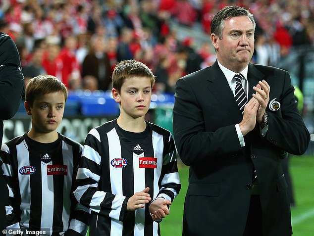 Anak-anak McGuire, Joe dan Xander, adalah pemain tetap di pertandingan sepak bola Collingwood ketika mereka masih kecil, sementara ayah mereka, Eddie, menjabat sebagai presiden klub selama lebih dari dua dekade.