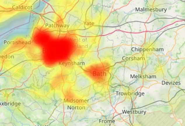 Data menunjukkan Bristol memiliki jumlah kasus tertinggi, yaitu 5,18 per km2